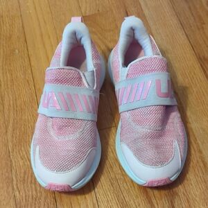 Under Armour Kids Pink and Gray Sneakers